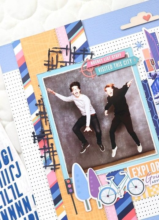 Scrapbook layout: New York double-page layout