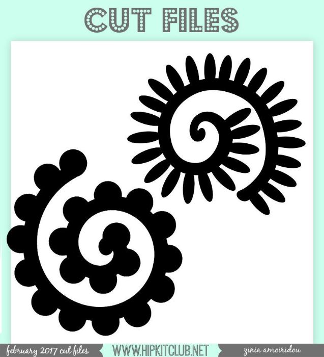 Feburary 2017 - Zinia - Rolling Flowers - Cut Files Silhouette