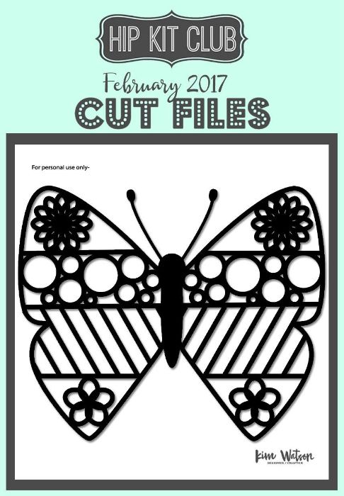 February 2017 - Kim Watson - Flat Butterfly - Cut Files