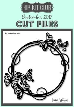 September 2017 - Butterfly Wreath Cut File