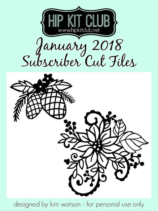 January 2018 - Kim Watson - Florals - Cut Files