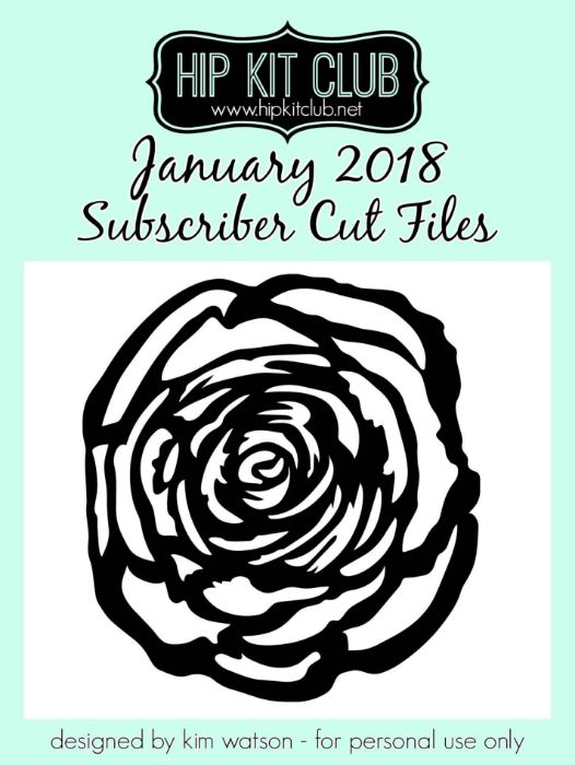 January 2018 - Kim Watson - Rose - Cut Files