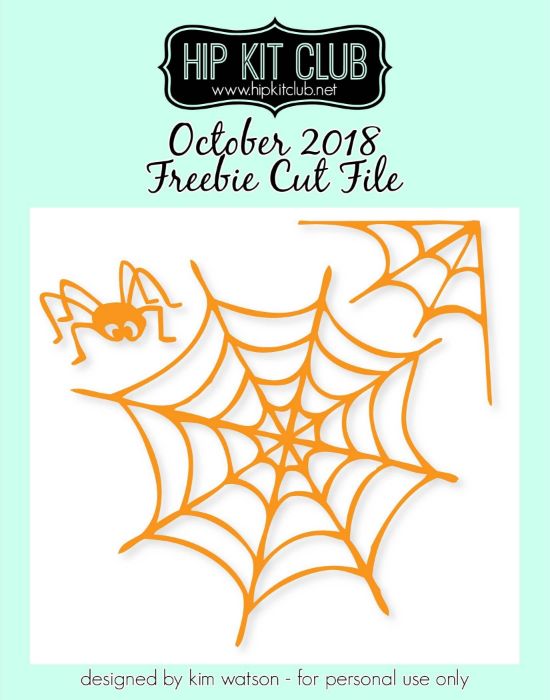 October 2018 - Kim Watson - Spider Web - Cut Files  - Silhouette Cricut