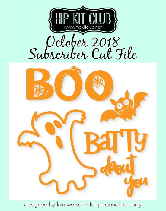 October 2018 - Kim Watson - Batty Boo - Cut Files  - Silhouette Cricut