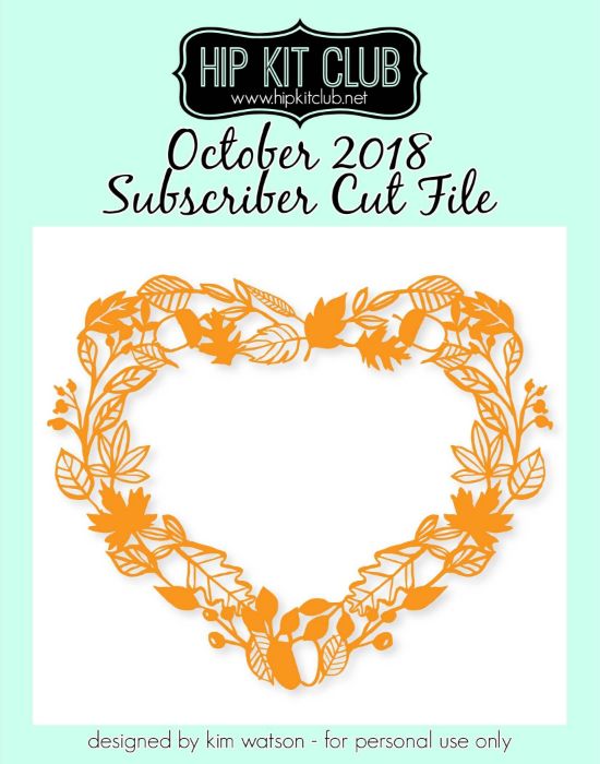 October 2018 - Kim Watson - Fall Wreath - Cut Files  - Silhouette Cricut