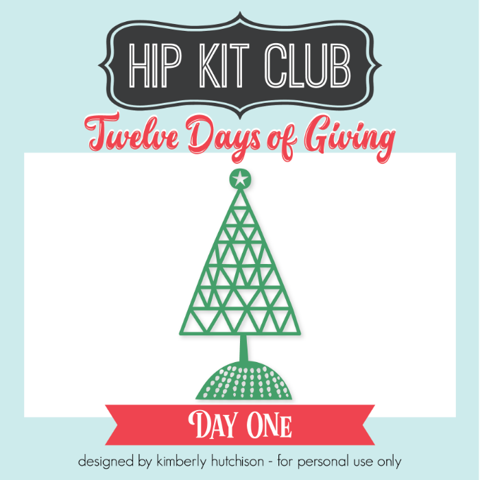 12 Days of  Giving 2018 - Day 1 - KH - Xmas Tree - Cut Files  - Silhouette Cricut