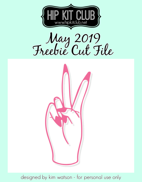 May 2019 - Kim Watson - Peace Sign - Silhouette Cricut