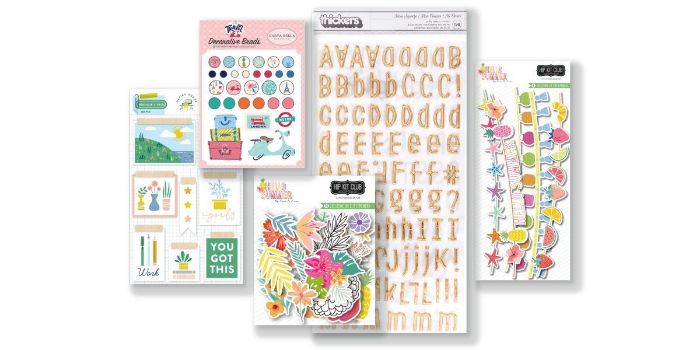 July 2019 Hip Kit Club Embellishment Scrapbook Kit