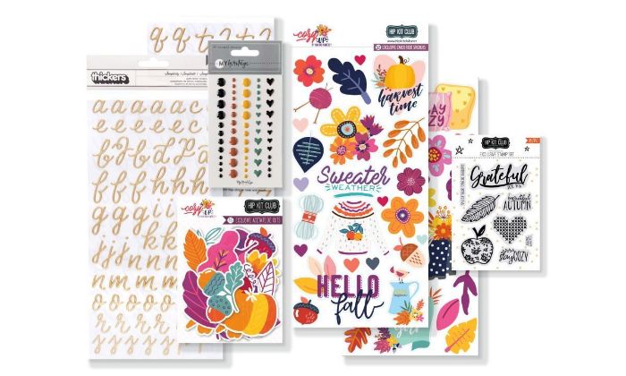 October 2019 Hip Kit Club Embellishment Scrapbook Kit