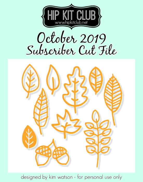 October 2019 - Kim Watson - Loose Leaves - Silhouette Cricut Cameo