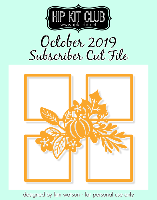 October 2019 - Kim Watson - Pumpkin Frames - Silhouette Cricut Cameo