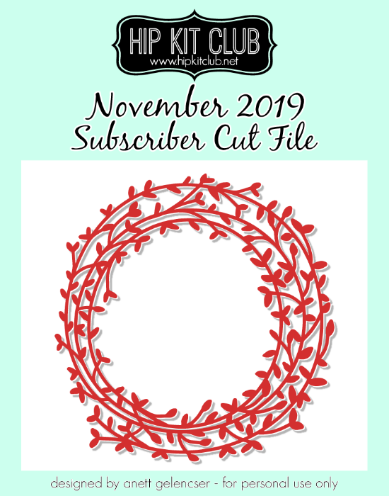 November 2019 - Anett Gelencser - Twig Wreath - Silhouette Cricut Cameo