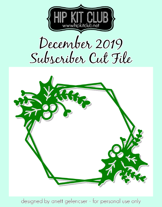December 2019 - Anett Gelencser - Hexagon Wreath - Silhouette Cricut Cameo