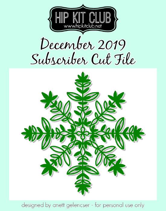 December 2019 - Anett Gelencser - Snowflake 1 - Silhouette Cricut Cameo