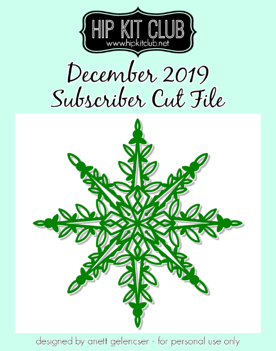 December 2019 - Anett Gelencser - Snowflake 2 - Silhouette Cricut Cameo