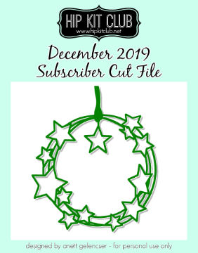 December 2019 - Star Wreath Cut File