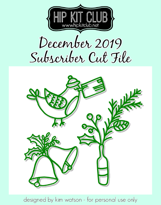 December 2019 - Kim Watson - Birds and Bells  - Silhouette Cricut Cameo