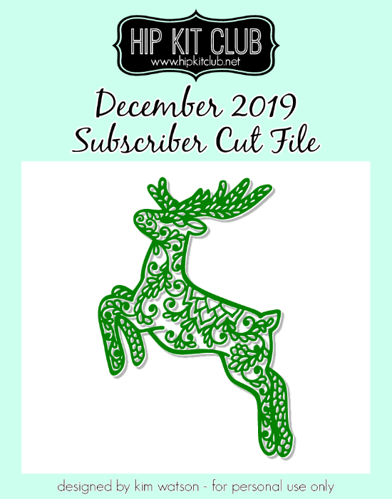 December 2019 - Kim Watson - Reindeer - Silhouette Cricut Cameo