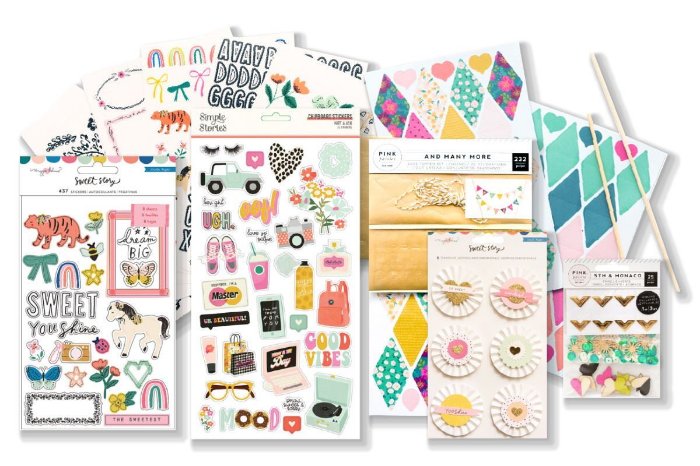 July 2020 Hip Kit Club Embellishment Scrapbook Kit Project Life