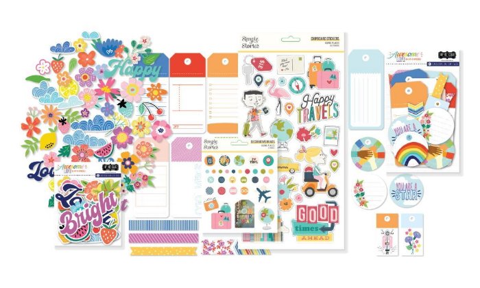 August 2020 Hip Kit Club Embellishment Scrapbook Kit