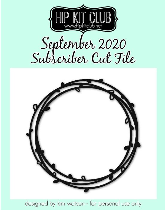 September 2020 - Kim Watson - Scribble Wreath - Silhouette Cricut Cameo
