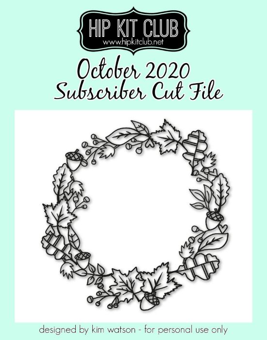 October 2020 - Kim Watson - Autumn Wreath - Silhouette Cricut Cameo