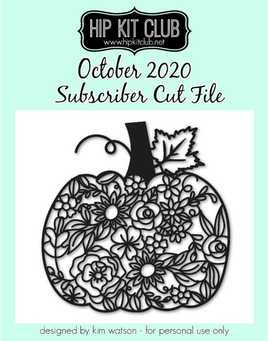 October 2020 - Kim Watson - Floral Pumpkin - Silhouette Cricut Cameo