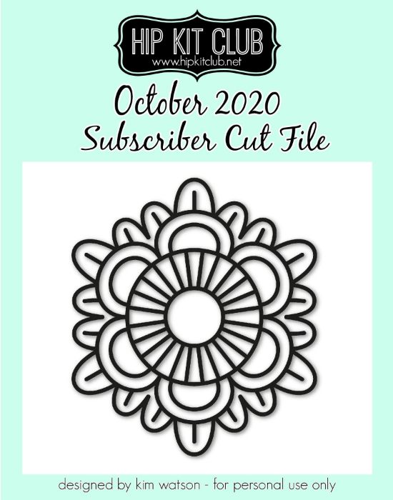 October 2020 - Kim Watson - Mandala - Silhouette Cricut Cameo