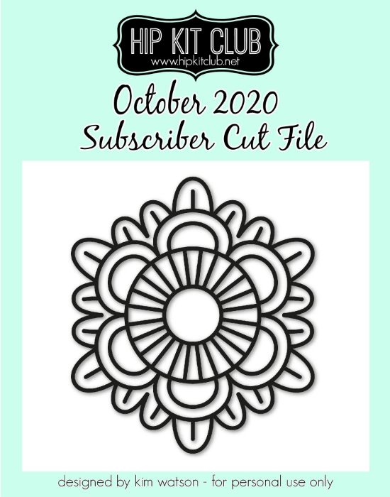 October 2020 - Kim Watson - Mandala - Silhouette Cricut Cameo