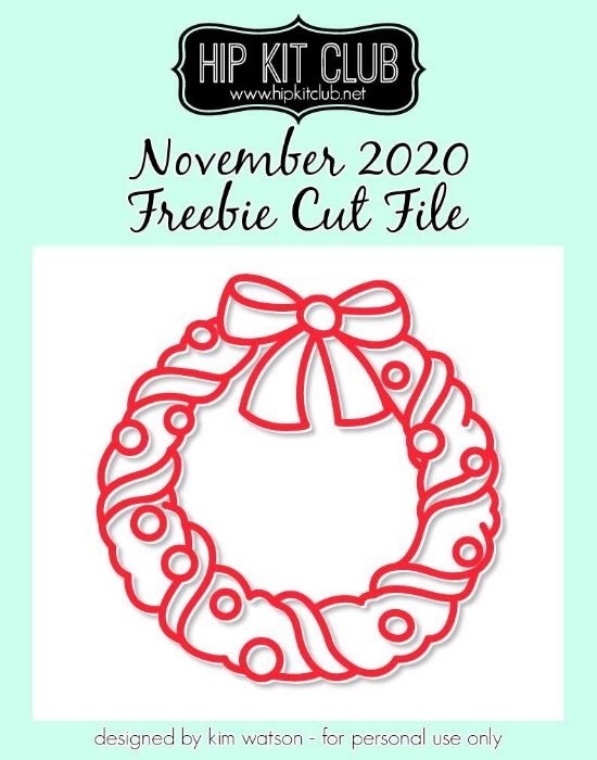 November 2020 - Kim Watson - Xmas Wreath - Silhouette Cricut Cameo