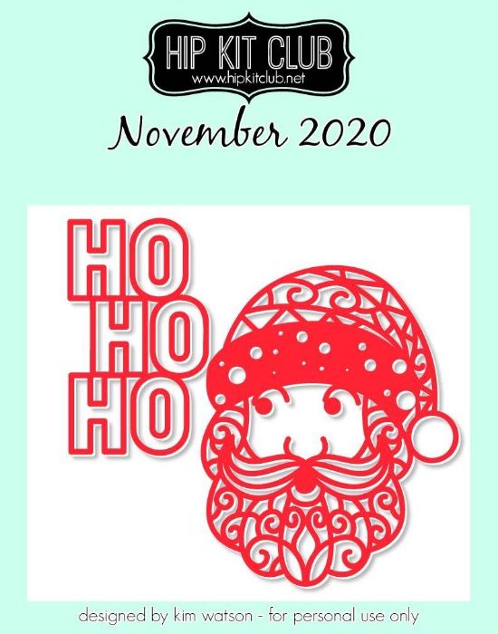 November 2020 - Kim Watson - Santa - Silhouette Cricut Cameo