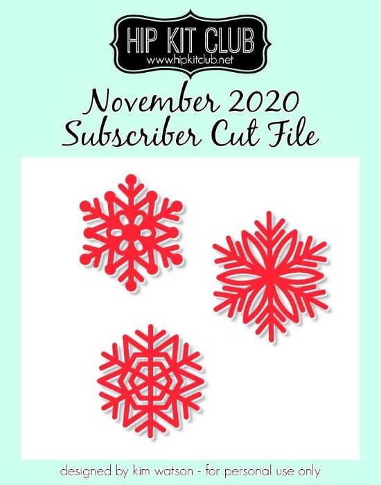 November 2020 - Kim Watson - Snowflakes - Silhouette Cricut Cameo