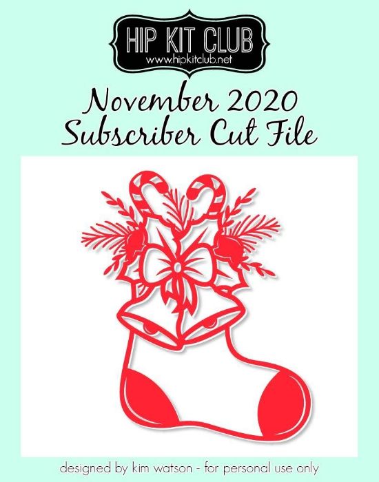 November 2020 - Kim Watson - Stocking - Silhouette Cricut Cameo