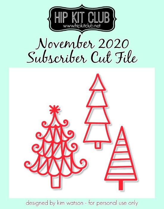 November 2020 - Kim Watson - Xmas Trees - Silhouette Cricut Cameo