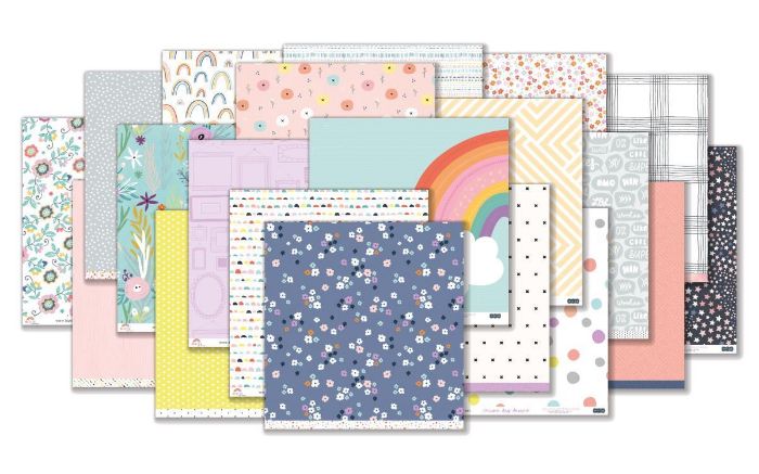 January 2021 Hip Kit Club Color Paper Scrapbook Kit