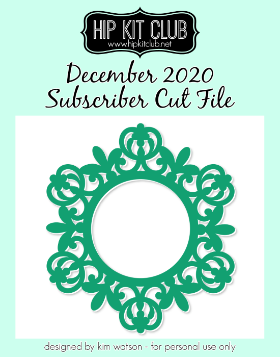 December 2020 - Kim Watson - Mandala Frame - Silhouette Cricut Cameo