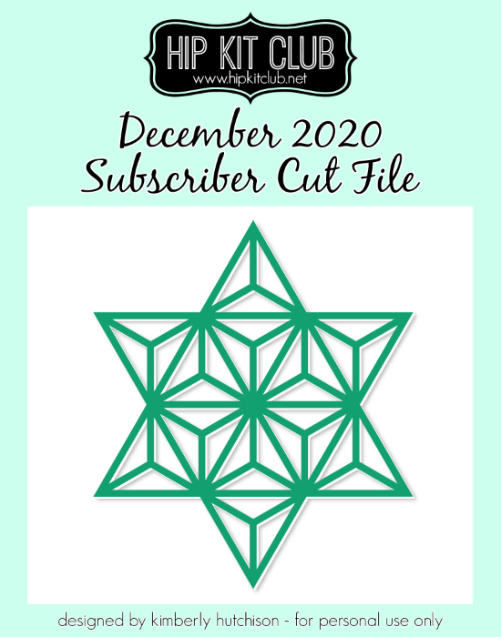 December 2020 - Kimberly Hutchison - Geo Star - Silhouette Cricut Cameo