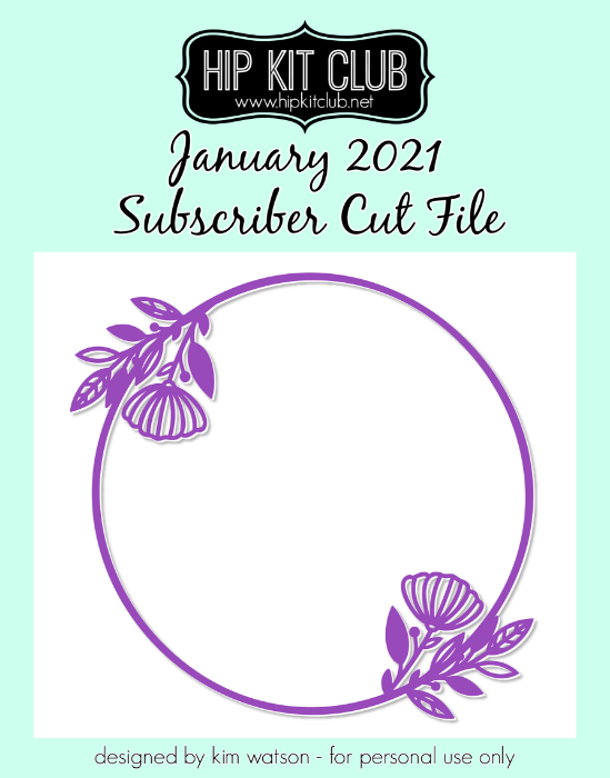 January 2021 - Kim Watson - Floral Circle - Silhouette Cricut Cameo