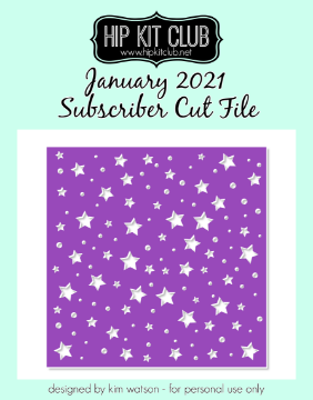 January 2021 - Star Background Cut File