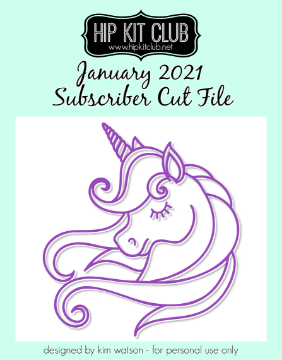 January 2021 - Unicorn Cut File