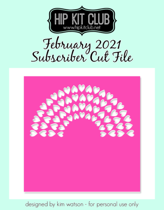 February 2021 - Kim Watson - Heart Rainbow - Silhouette Cricut Cameo
