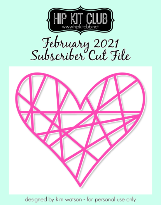 February 2021 - Kim Watson - String Heart - Silhouette Cricut Cameo