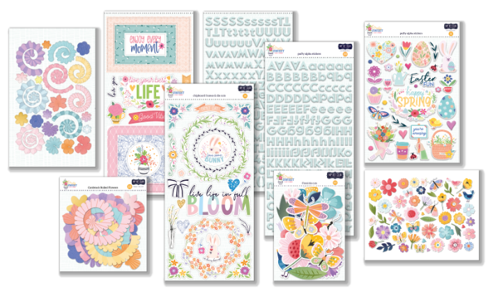 March 2021 Hip Kit Club Embellishment Scrapbook Kit 