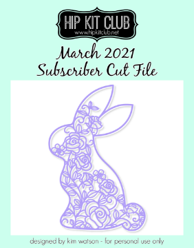 March 2021 - Floral Bunny Cut File
