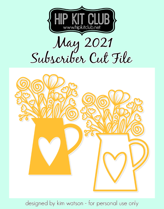 May 2021 - Kim Watson - Floral Jug - Silhouette Cricut Cameo
