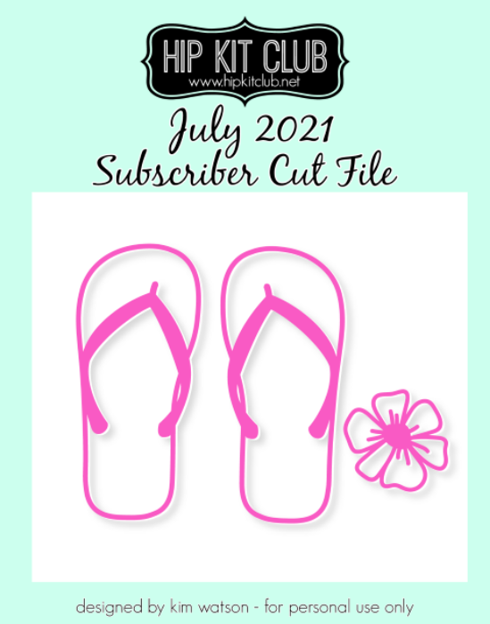 July 2021 - Kim Watson - Flip Flops - Silhouette Cricut Cameo