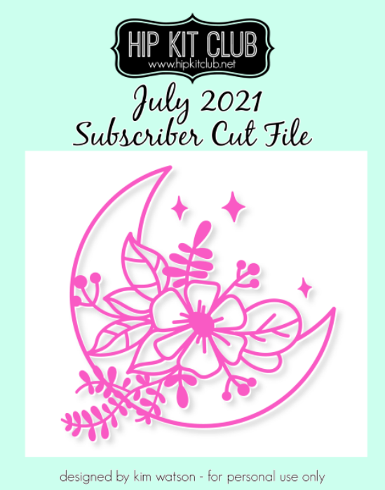 July 2021 - Kim Watson - Floral Moon - Silhouette Cricut Cameo