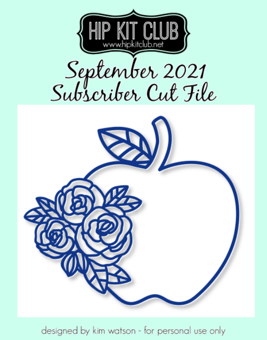 September 2021 - Kim Watson - Floral Apple - Silhouette Cricut Cameo