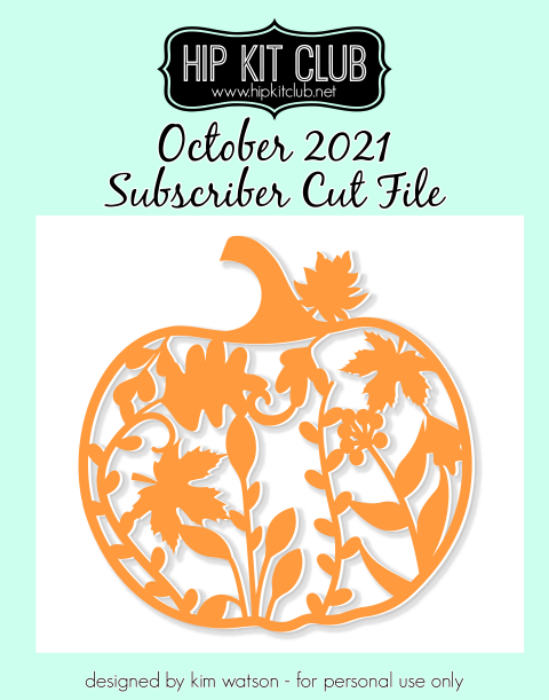 October 2021 - Kim Watson - Floral Pumpkin - Silhouette Cricut Cameo