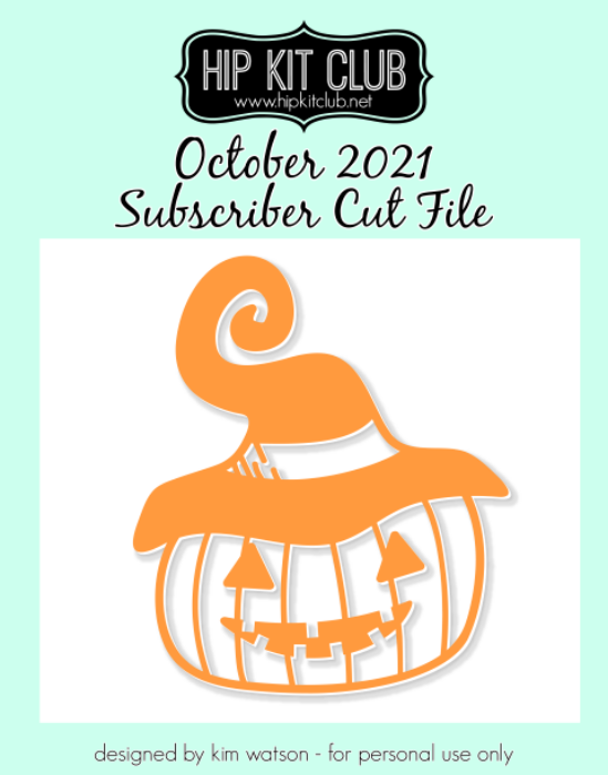 October 2021 - Kim Watson - Jack o Lantern - Silhouette Cricut Cameo